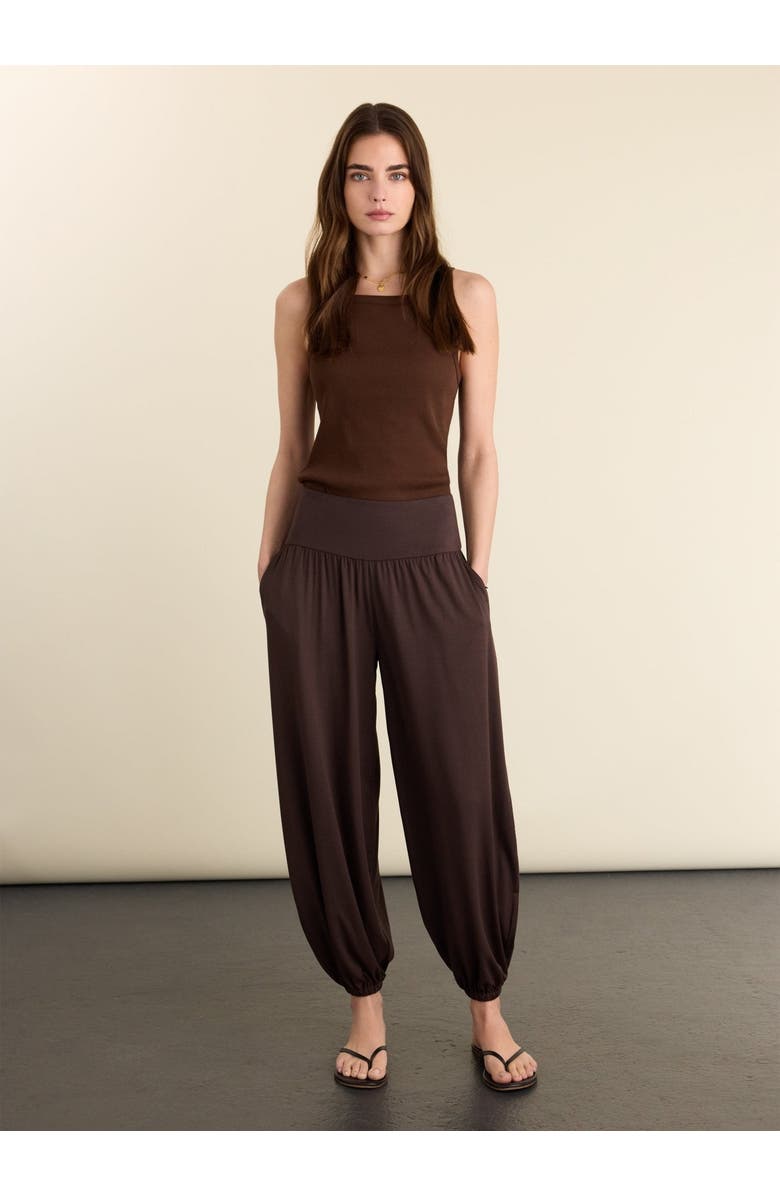Baukjen Otis Jersey Balloon trousers, Alternate, color, Dark Chocolate