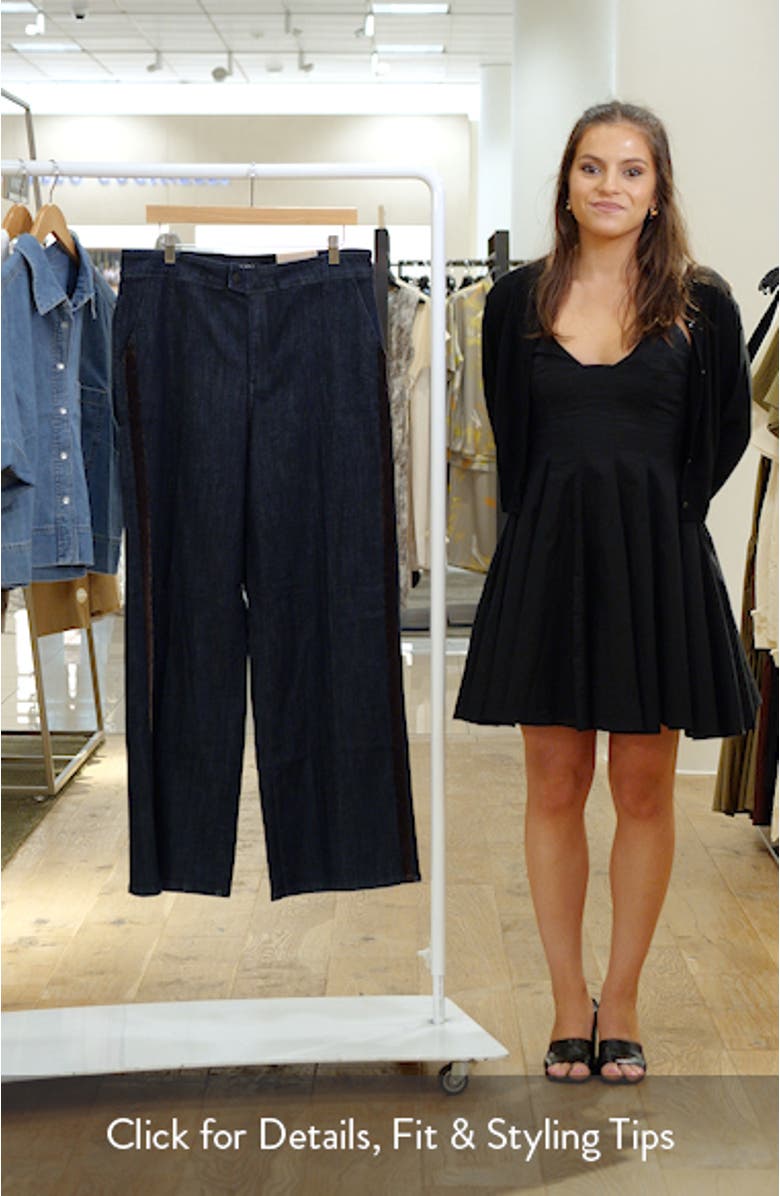 Mona High Waist Ankle Wide Leg Trouser Jeans, sales video thumbnail