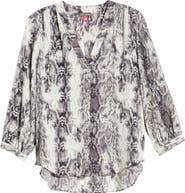 Vince Camuto Snake Print Rumple Blouse