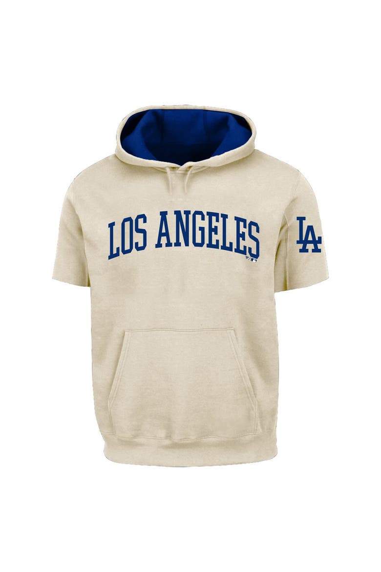 Men's Fanatics  Cream/Royal Los Angeles Dodgers Big & Tall Contrast Short Sleeve Hoodie, Alternate, color, Cream