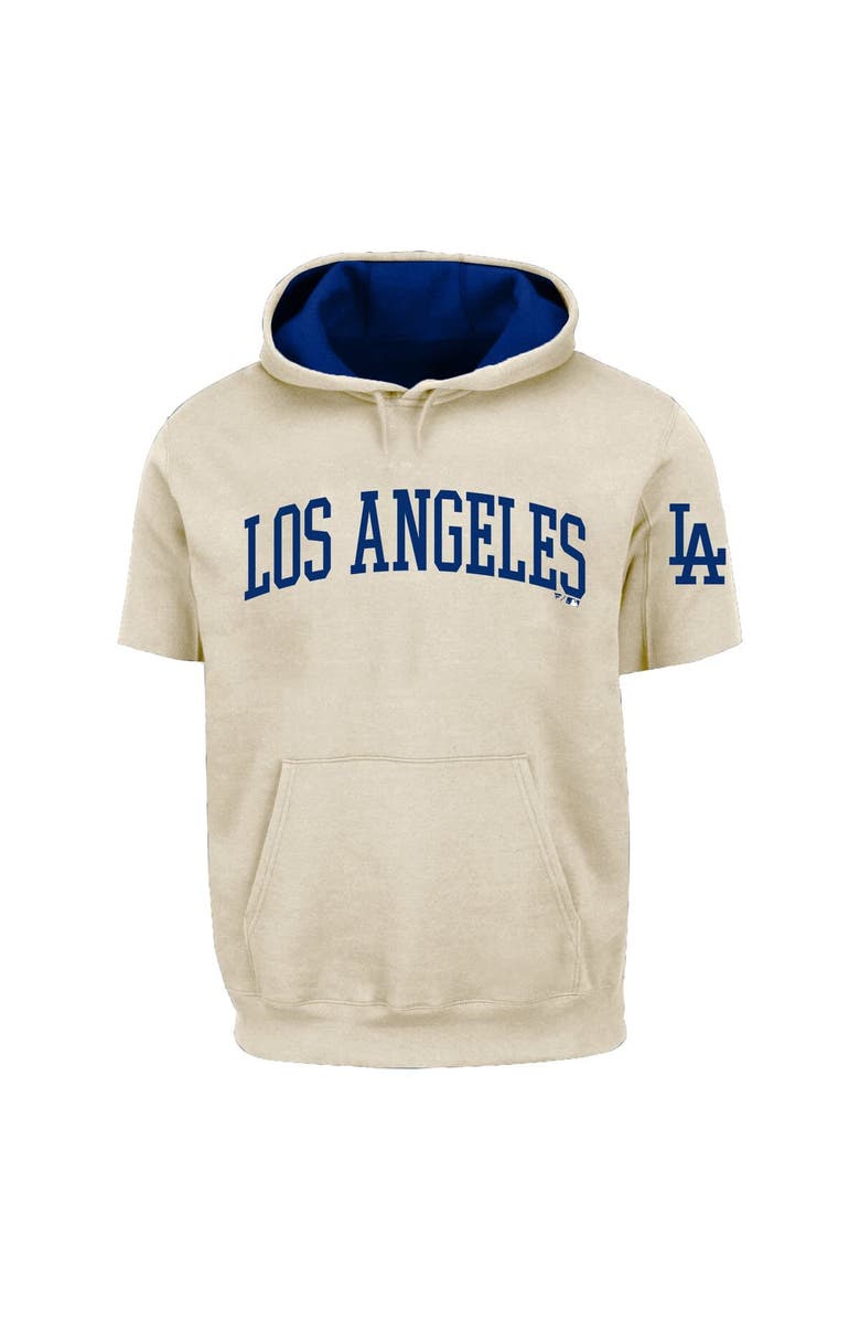 FANATICS Men's Fanatics  Cream/Royal Los Angeles Dodgers Big & Tall Contrast Short Sleeve Hoodie, Alternate, color, Cream