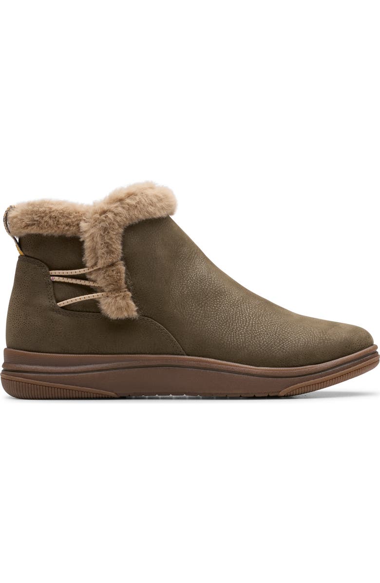 Clarks<sup>®</sup> Breeze Faux Fur Lined Boot - Wide Width Available, Alternate, color, Dark Olive Combi