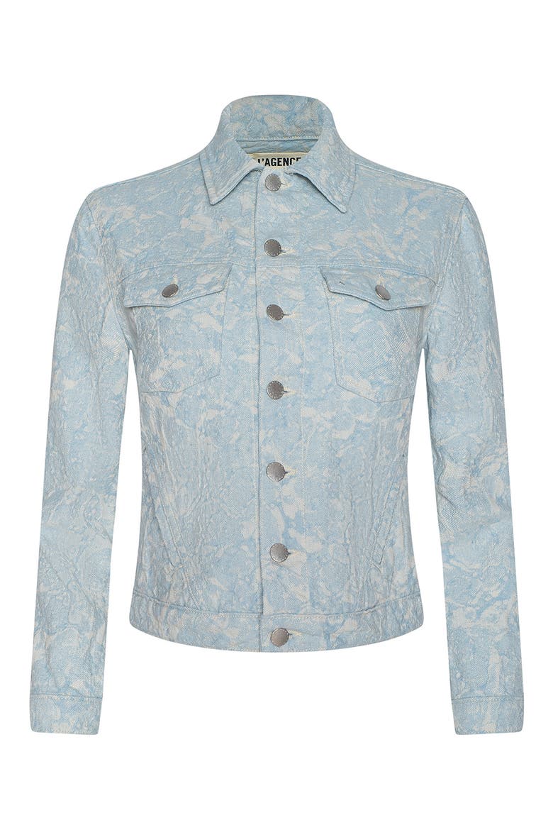 Maven Floral Stitch Denim Jacket, Alternate, color, CLOUD DAMASK