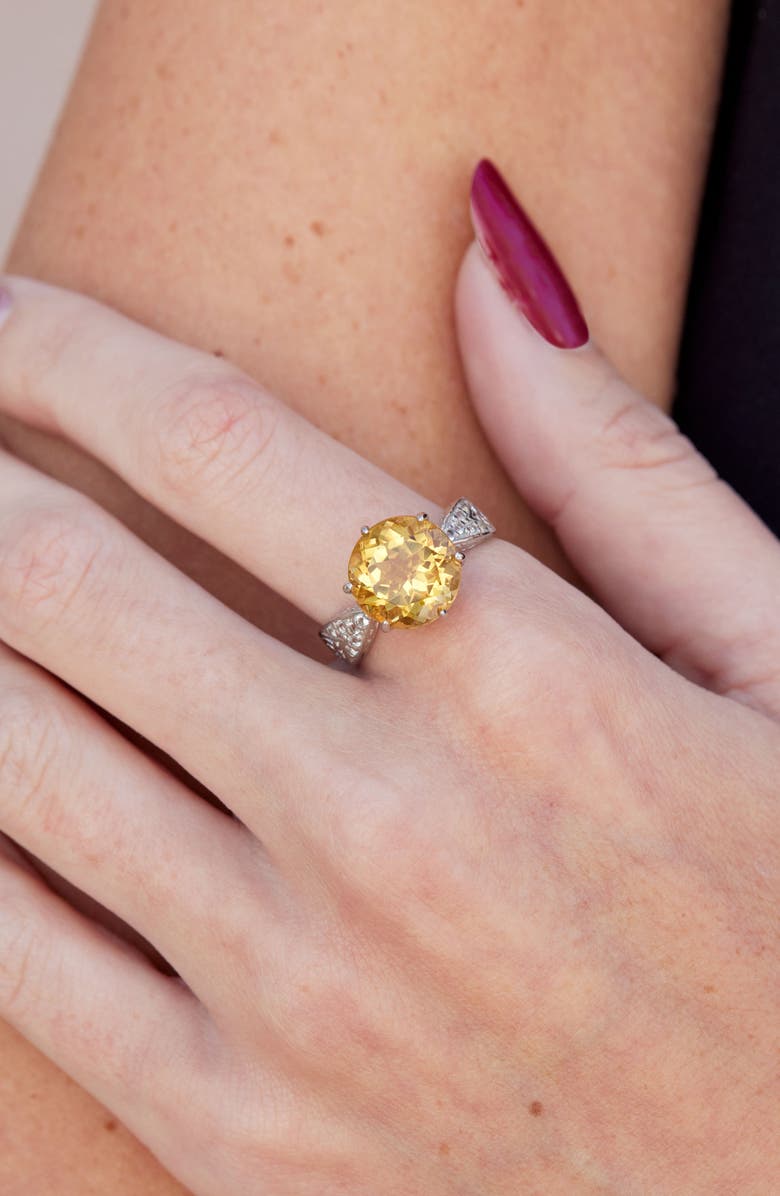 SAVVY CIE JEWELS Citrine & White Topaz Ring, Alternate, color, 