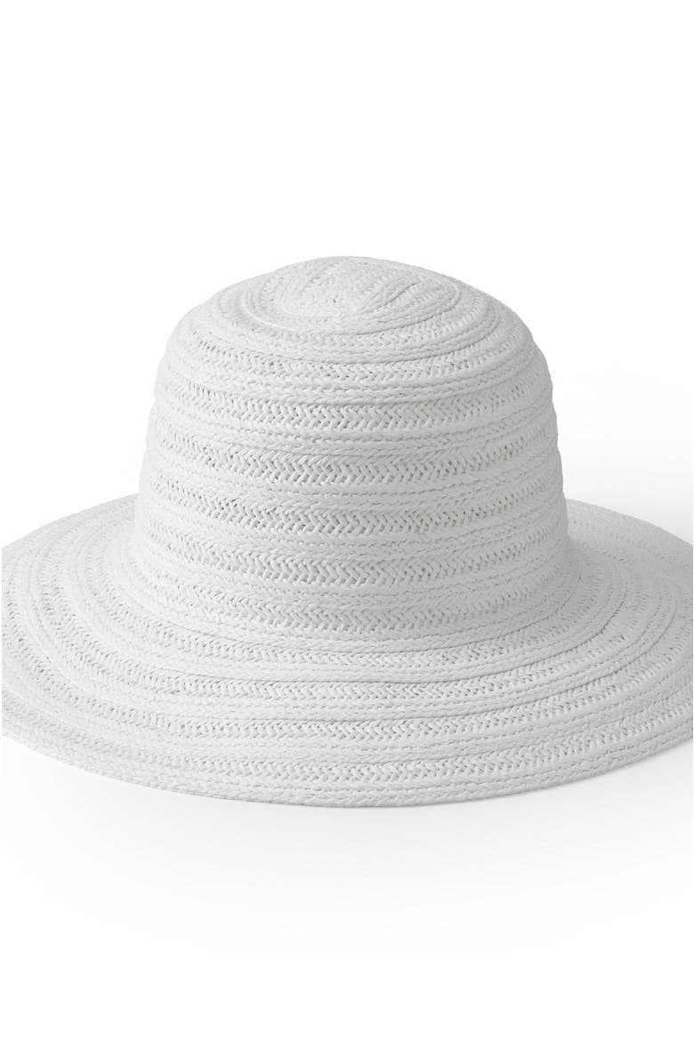 Lands' End Panama Hat, Main, color, White