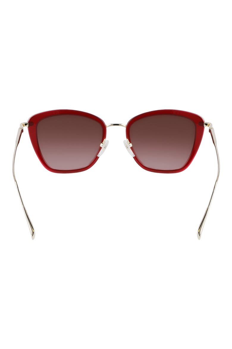 Roseau 52mm Gradient Square Sunglasses, Alternate, color, BURGUNDY