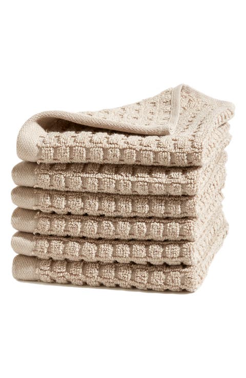 Quick Dry 6-Pack Cotton Washcloths
