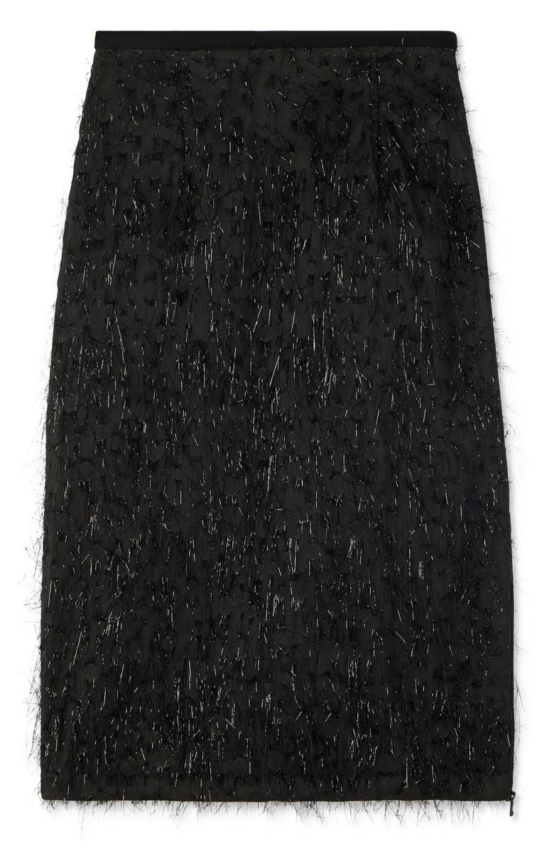 ST. JOHN Tinsel Taffeta Midi Skirt, Alternate, color, 