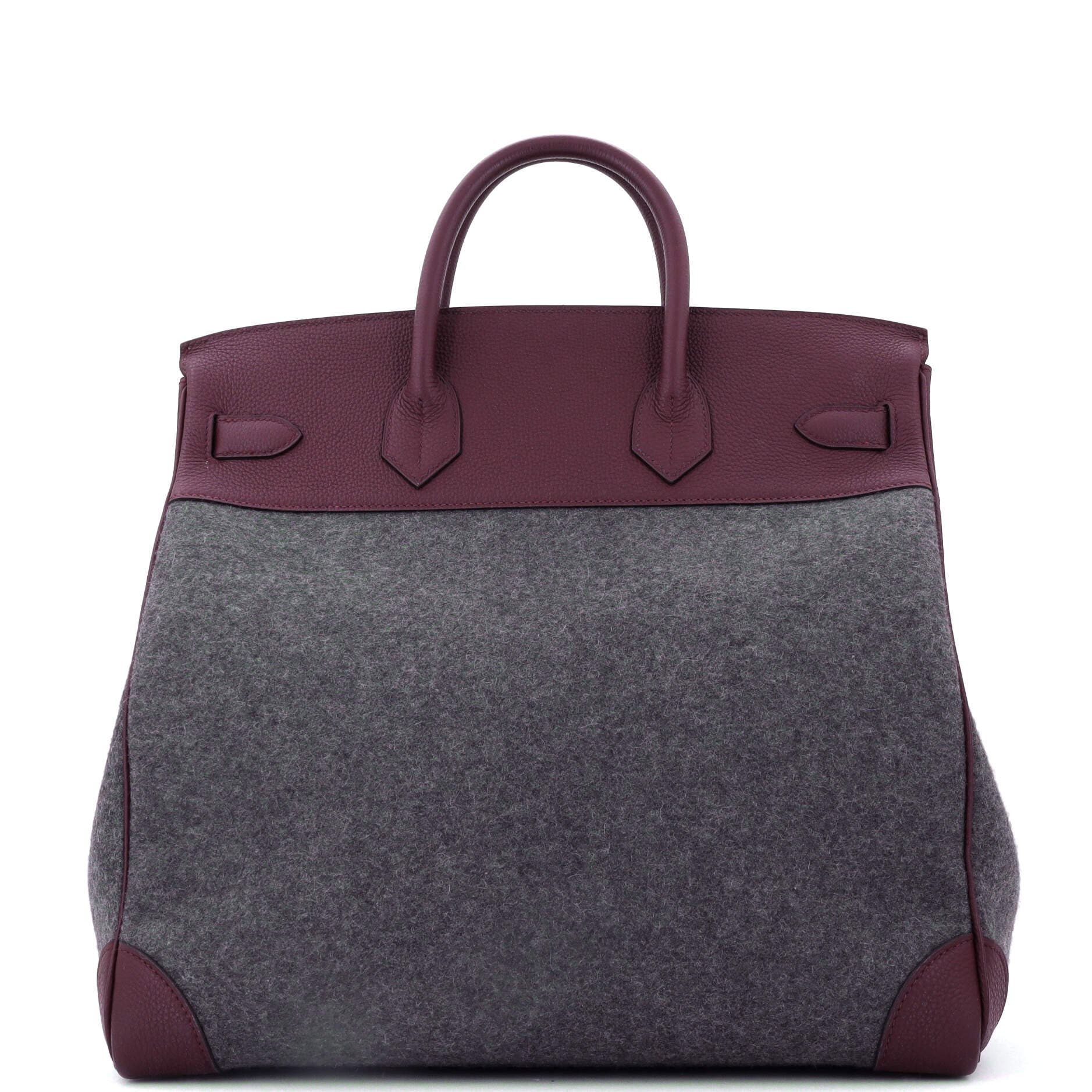 Pre-Owned Hermes Go Team HAC Birkin Bag Felt and Togo with Palladium Hardware 40, Alternate, color, 