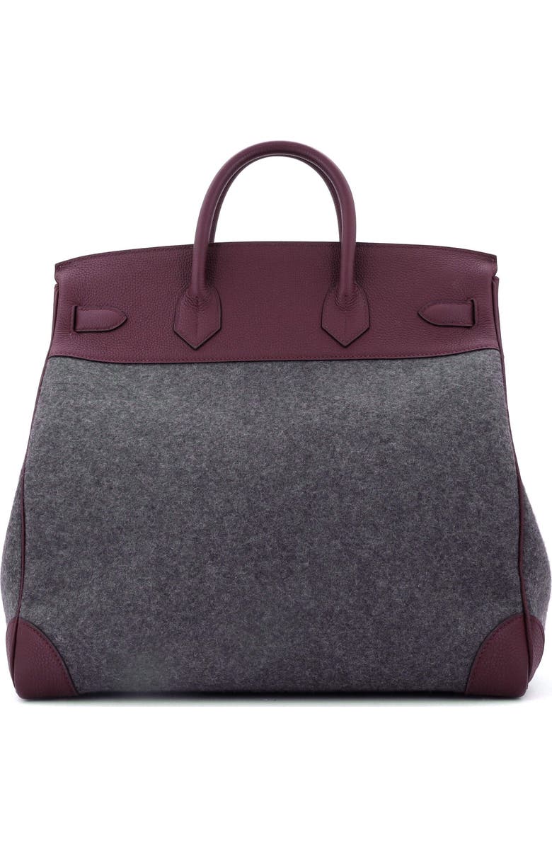 Pre-Owned Hermes Go Team HAC Birkin Bag Felt and Togo with Palladium Hardware 40, Alternate, color, Gris Moyen