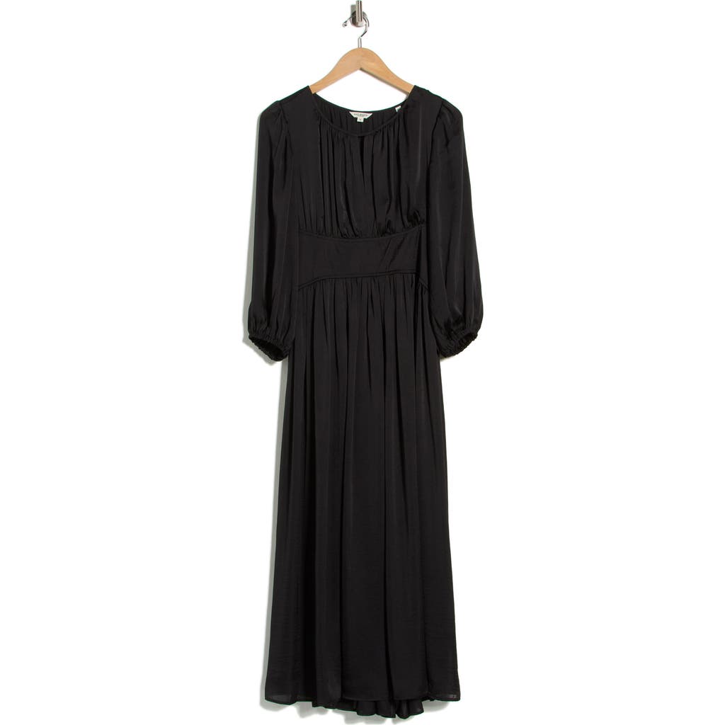 Max Studio Keyhole Balloon Sleeve Maxi Dress In Black
