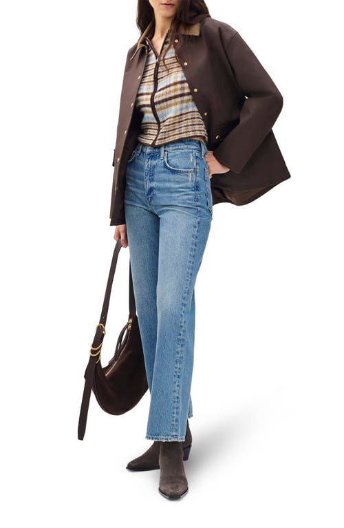 Rag & Bone Shea High Waist Relaxed Straight Leg Jeans In Blue