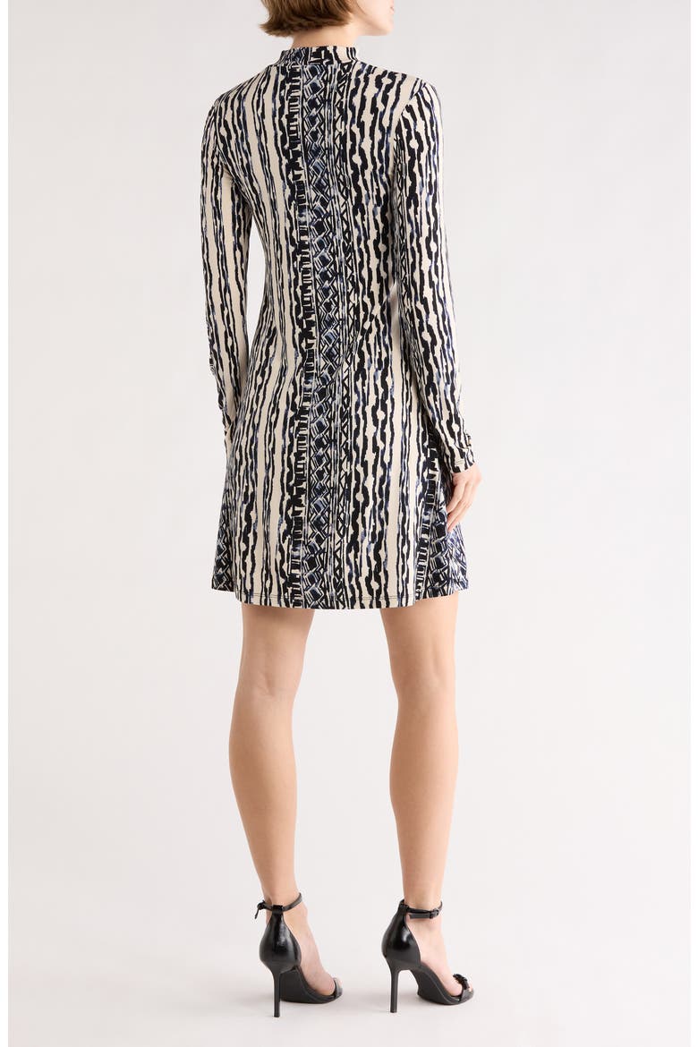 Fernanda Long Sleeve Fit & Flare Dress, Alternate, color, TRIBAL STRIPE