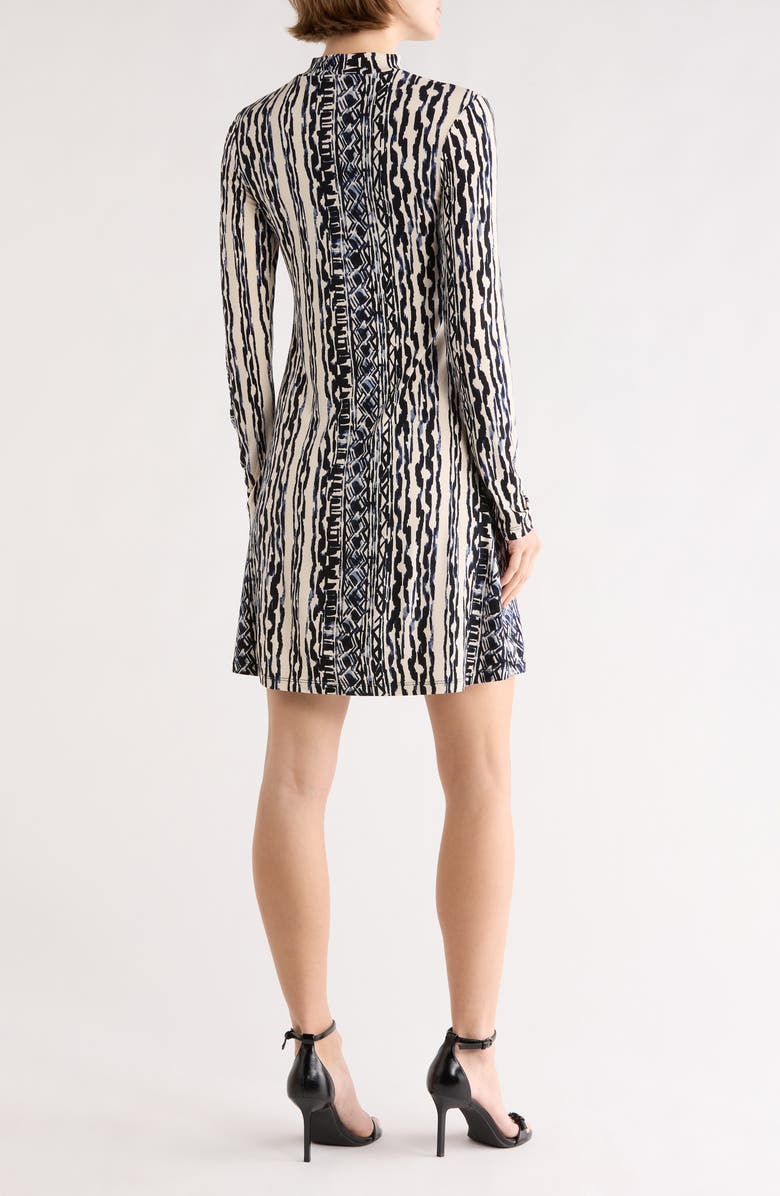 Tart Fernanda Long Sleeve Fit & Flare Dress, Alternate, color, Tribal Stripe