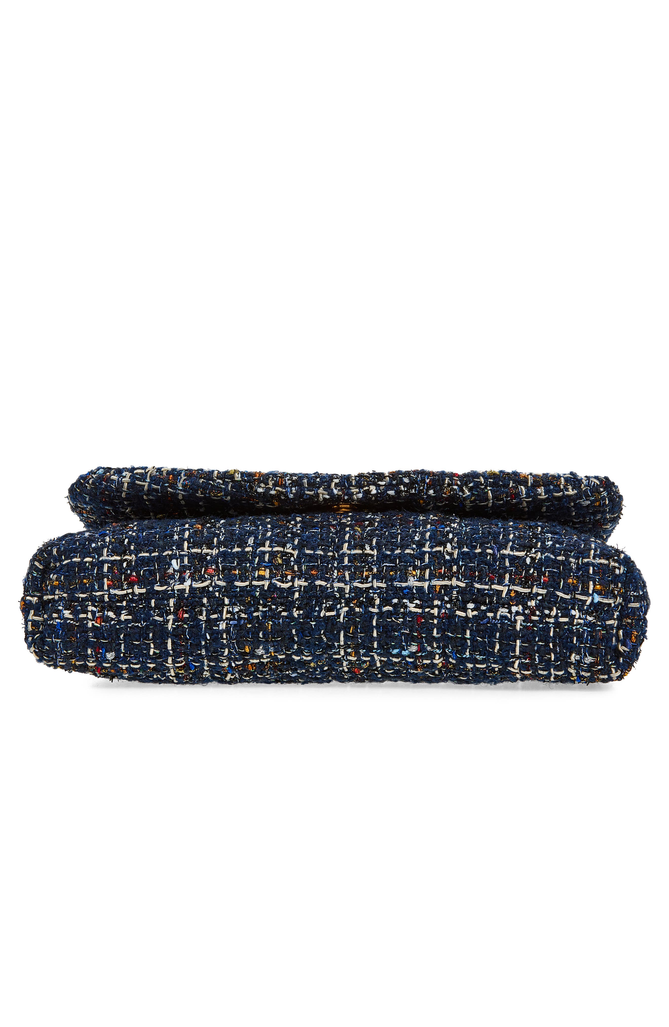 Tweed Convertible Crossbody Bag, Alternate, color, NAVY