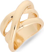 Leith Ridged Cross Bar Ring