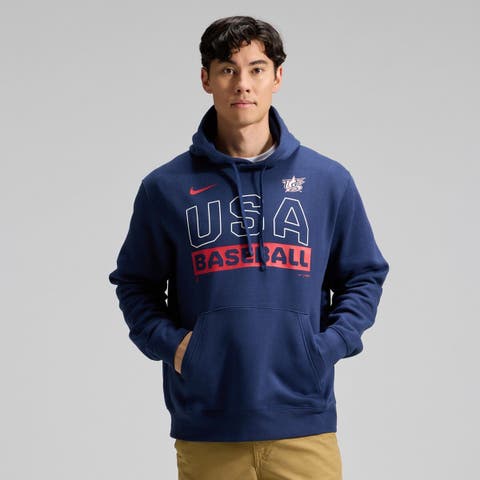 Men's Nike Navy USA Baseball 2026 World Baseball Classic Club Hoodie