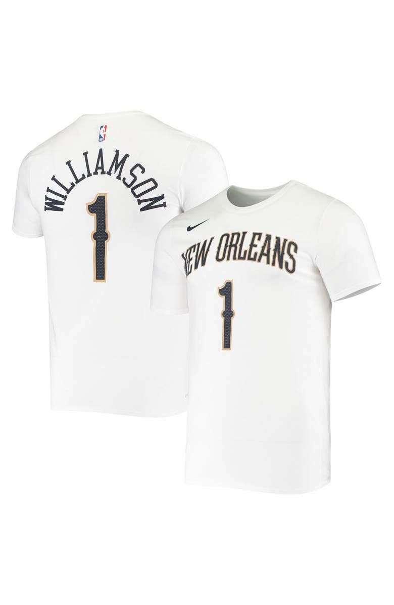 Nike Men's Nike Zion Williamson White New Orleans Pelicans Name & Number Performance T-Shirt, Main, color, White