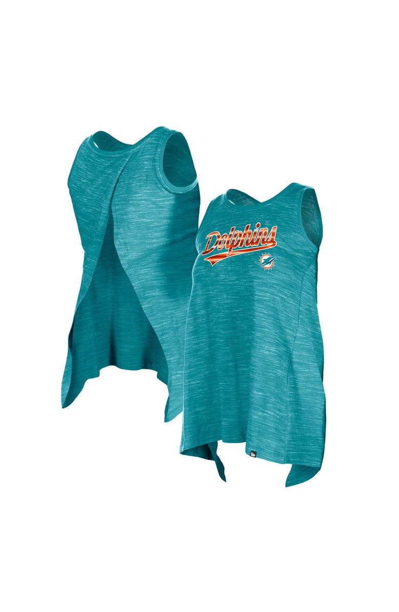 New Era Women's New Era  Aqua Miami Dolphins  Space Dye Active Tank Top, Main, color, Aqua