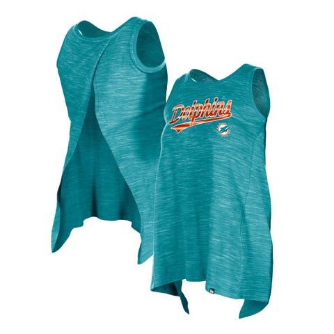 Women's New Era  Aqua Miami Dolphins  Space Dye Active Tank Top