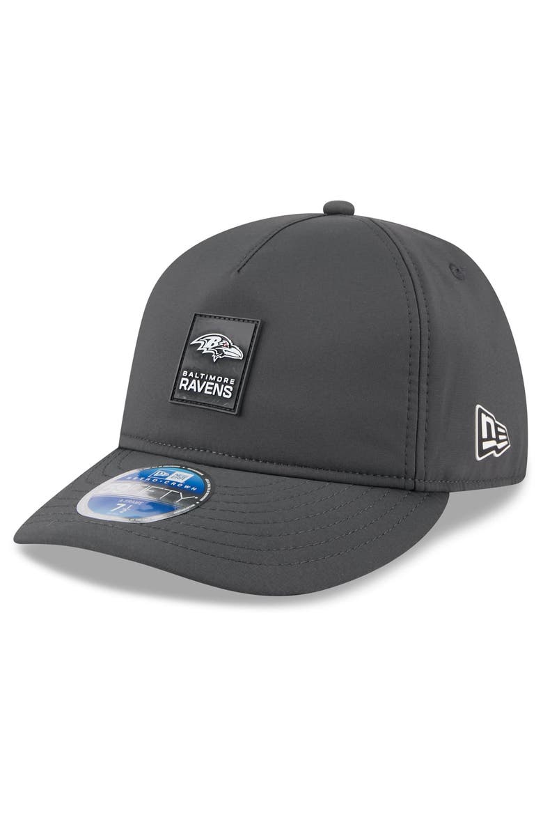 Men's New Era Charcoal Baltimore Ravens 2025 Sideline Cold Weather Retro Crown 59FIFTY Fitted Hat, Main, color, Charcoal