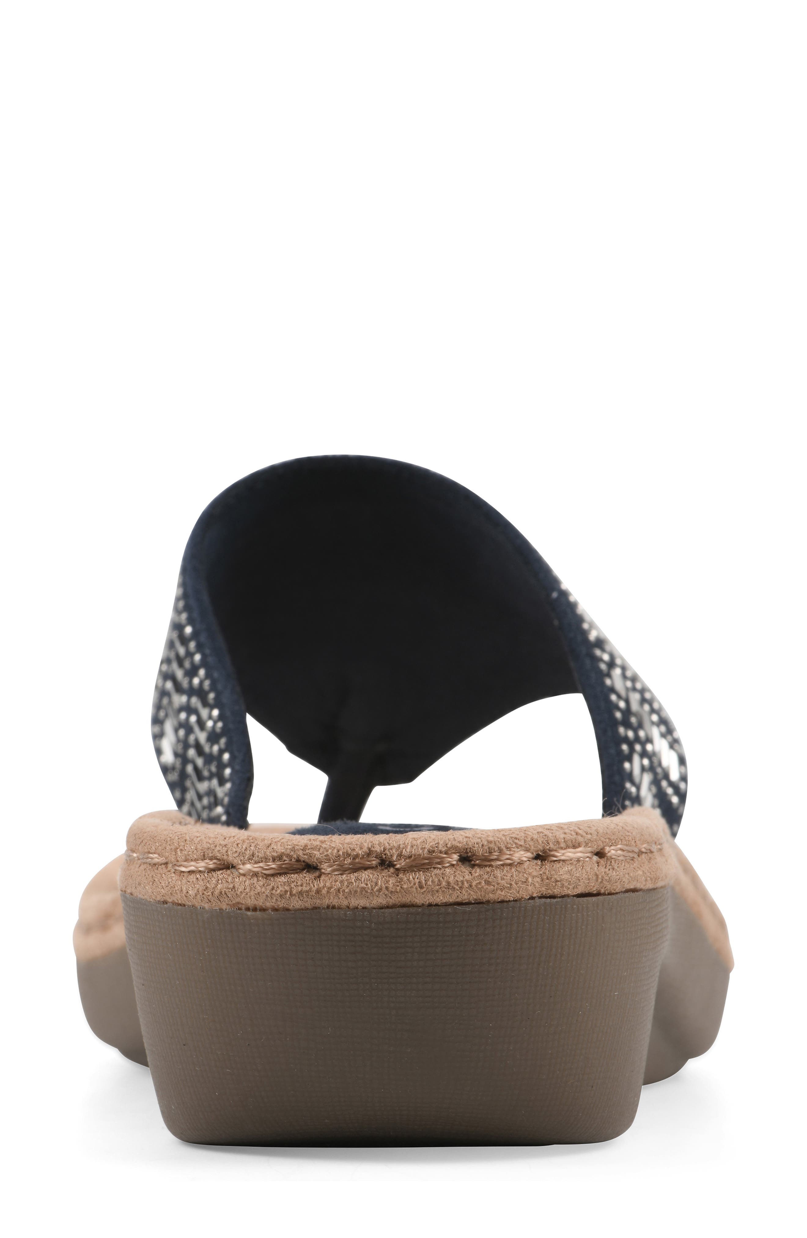 Cienna Thong Sandal - Wide Width, Alternate, color, NAVY FABRIC