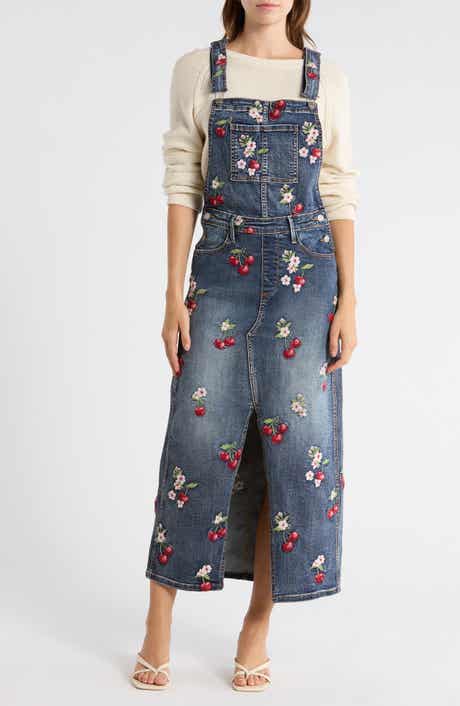 Driftwood Sarah Denim Overalls Dress