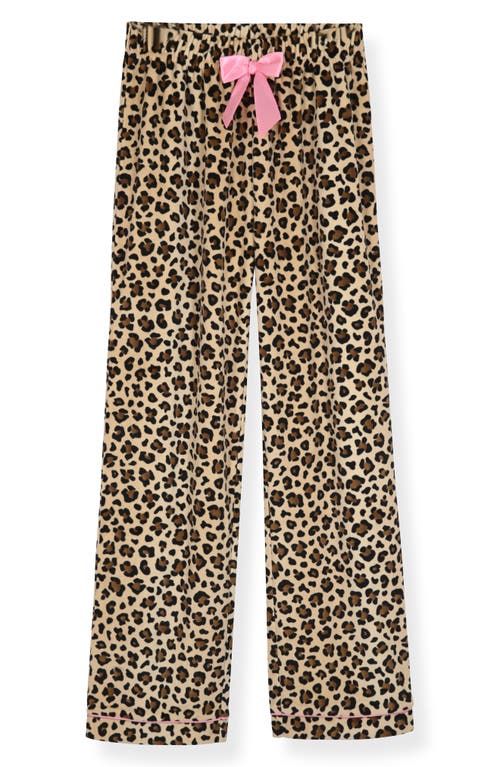 Sleep On It Kids' Leopard Spot Two-piece Long Pajamas & Eye Mask Set In Animal Print