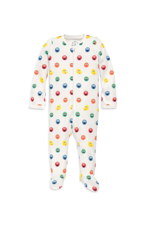 Baby Organic Sesame Street Friends Zip Footie