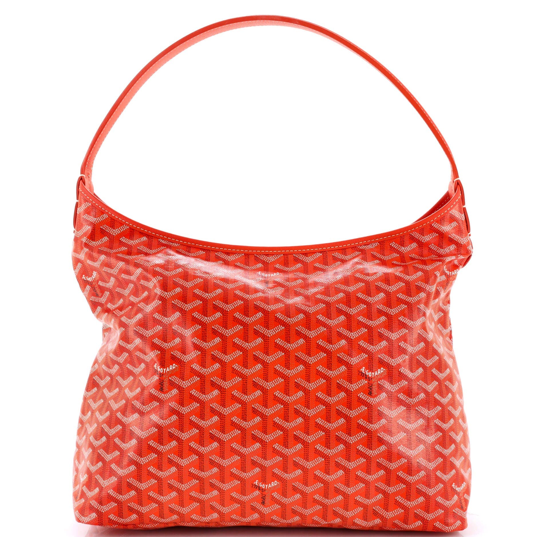 Pre-Owned Goyard Boheme Hobo Coated Canvas, Main, color, Orange