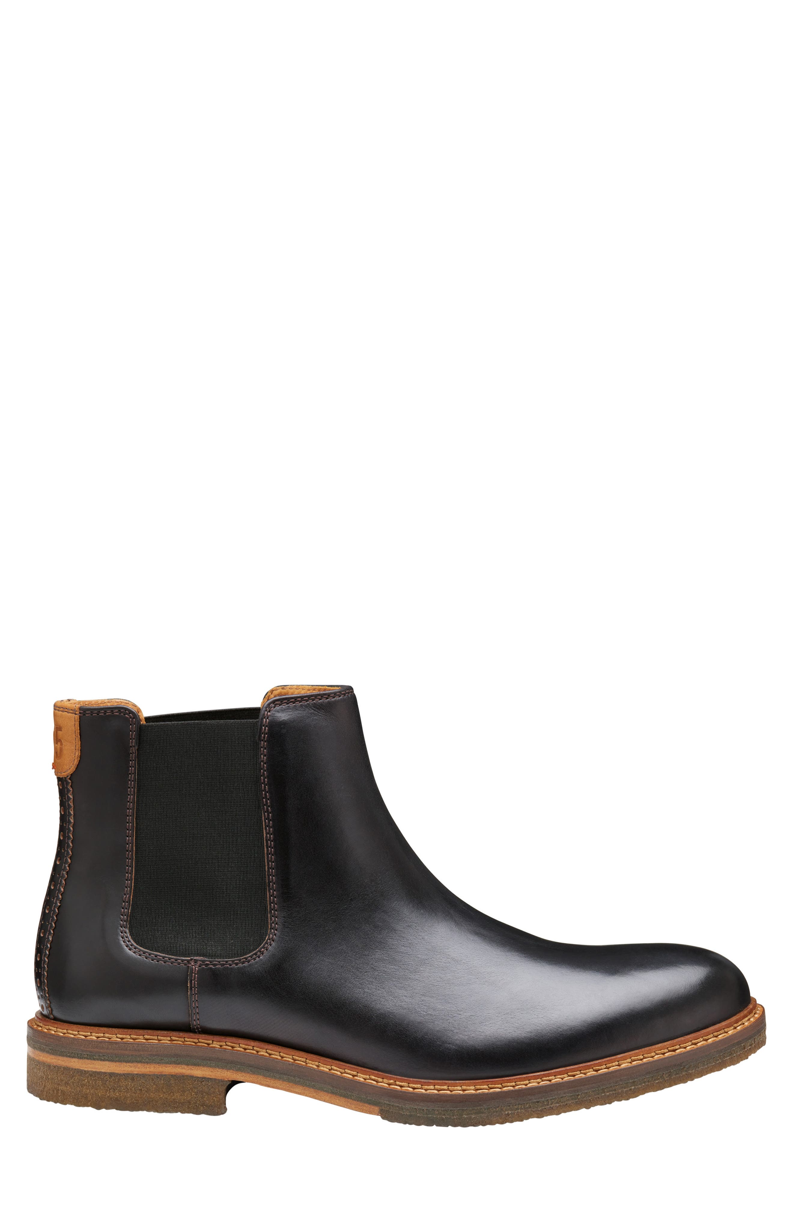 Johnston & Murphy Calder 175th Chelsea Boot, Alternate, color, Black Oiled American Grain