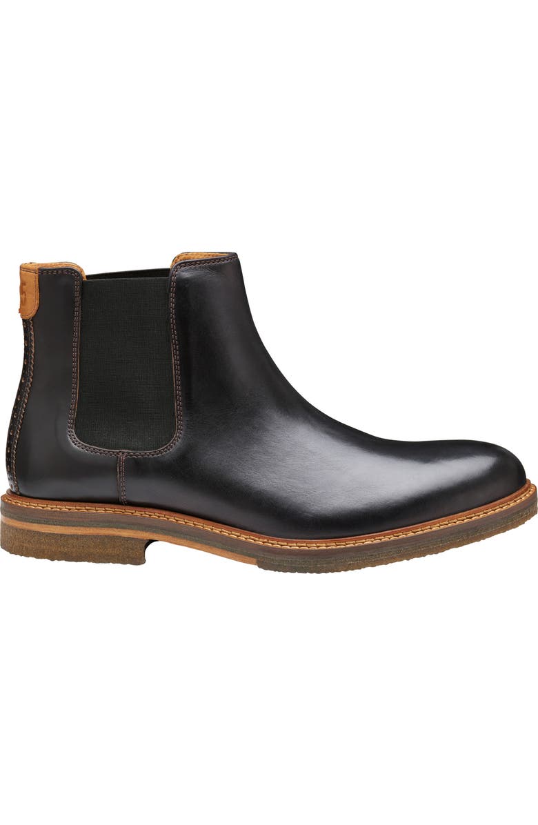 Johnston & Murphy Calder 175th Chelsea Boot, Alternate, color, Black Oiled American Grain