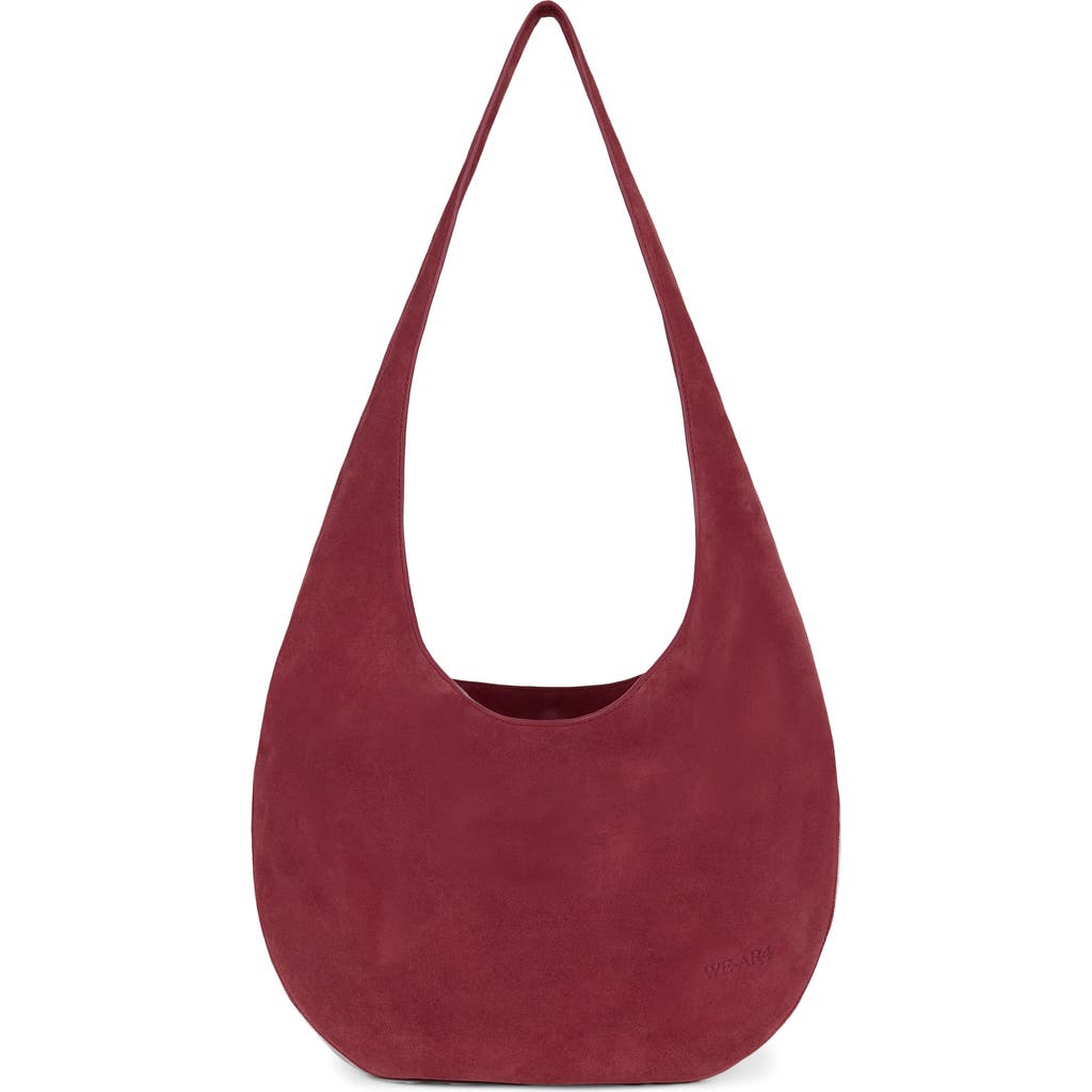 We-ar4 The H Leather Hobo Bag In Burgundy