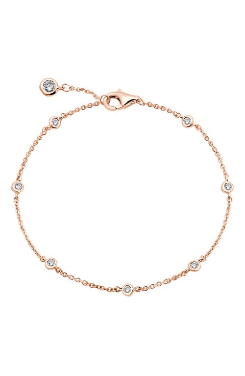 Crislu Cubic Zirconia Bezel Station Bracelet In Gold