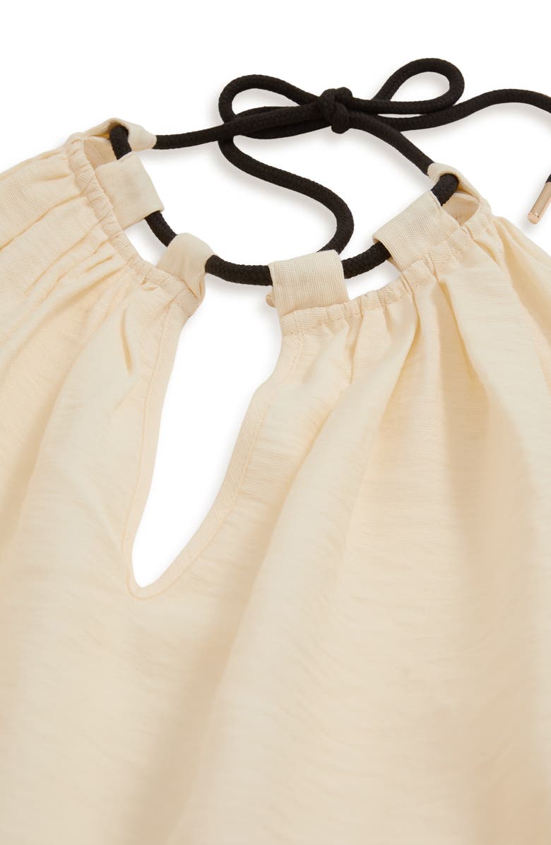 Reiss Nina Cutout Halter Cover-Up Dress, Alternate, color, Cream