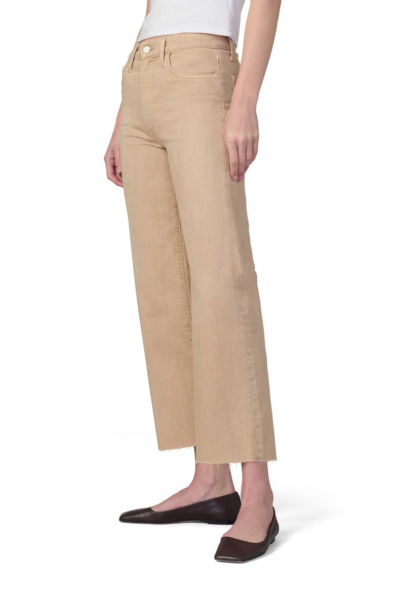 The Blake Raw Hem High Waist Ankle Wide Leg Jeans, Alternate, color, GINGER ROOT
