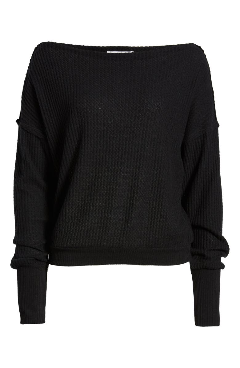 Treasure & Bond Off the Shoulder Thermal Knit Top, Alternate, color,