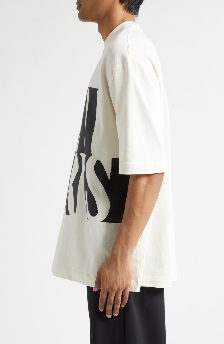 AMI PARIS Oversize Logo Graphic T-Shirt, Alternate, color, Blanc Creme