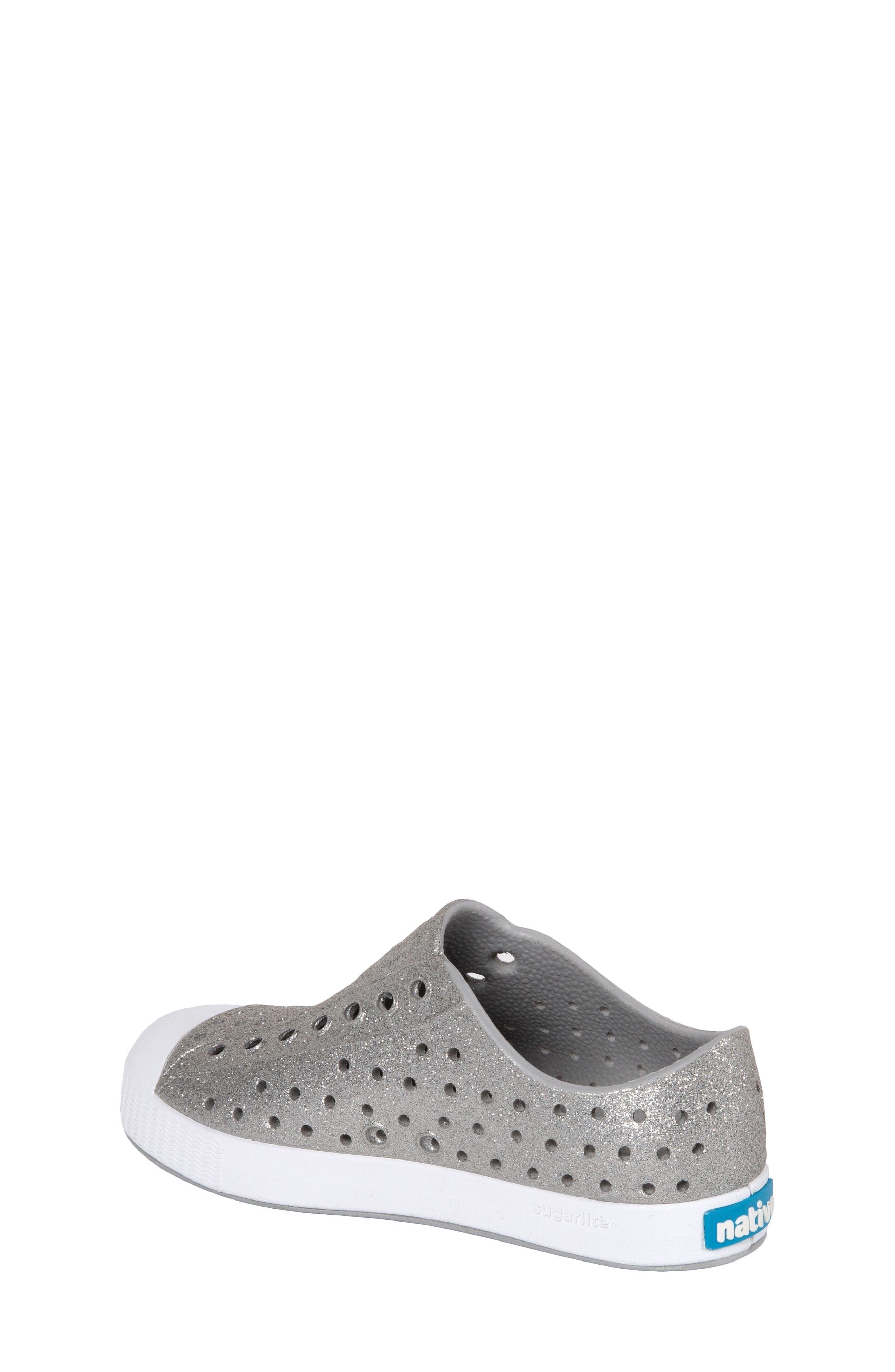 Native Shoes Kids
 Jefferson Bling Slip-On Sneaker, Alternate, color, Platinum Bling/ Shell White