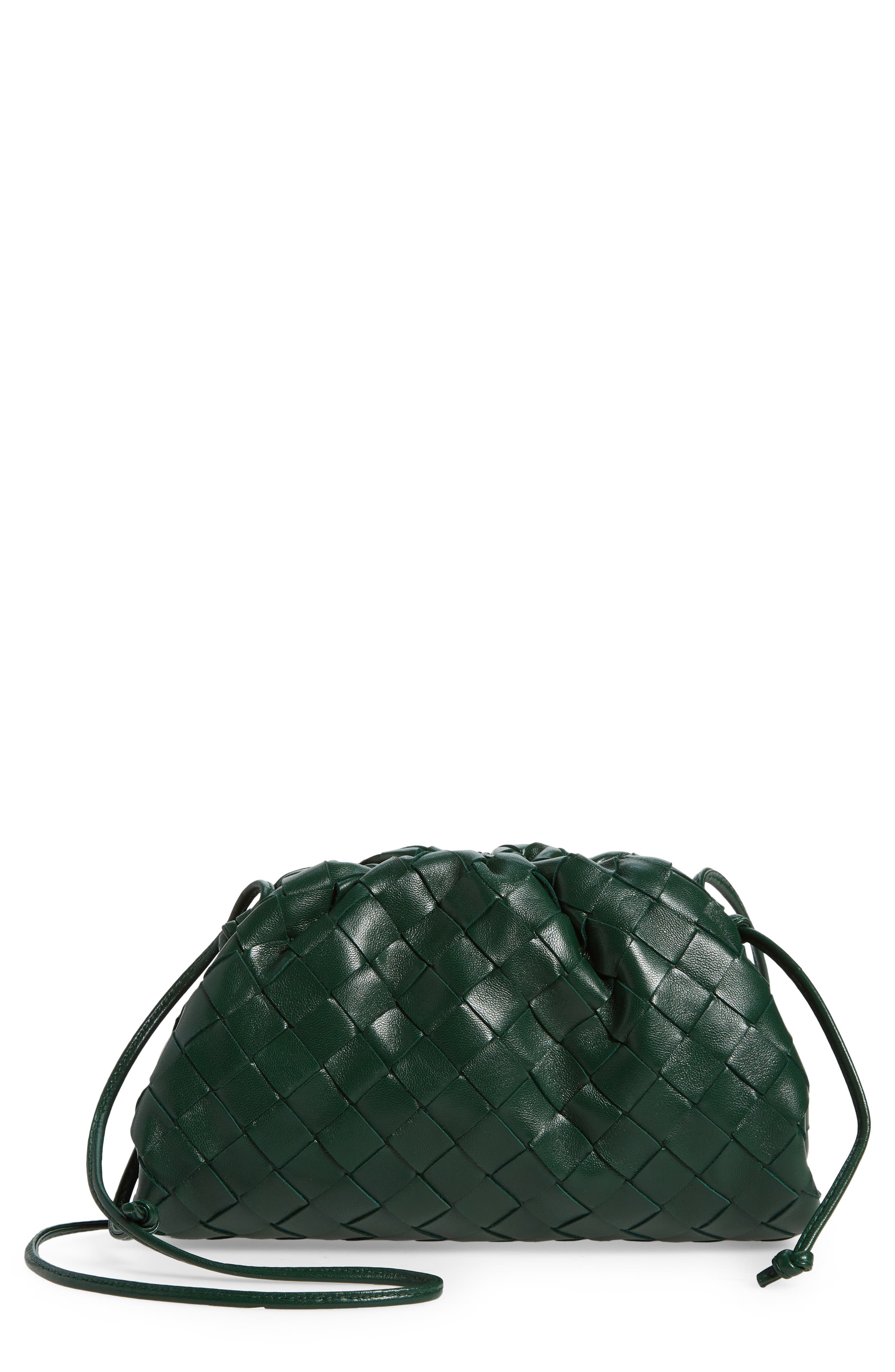 Small The Pouch Leather Clutch, Main, color, RAINTREE-GOLD