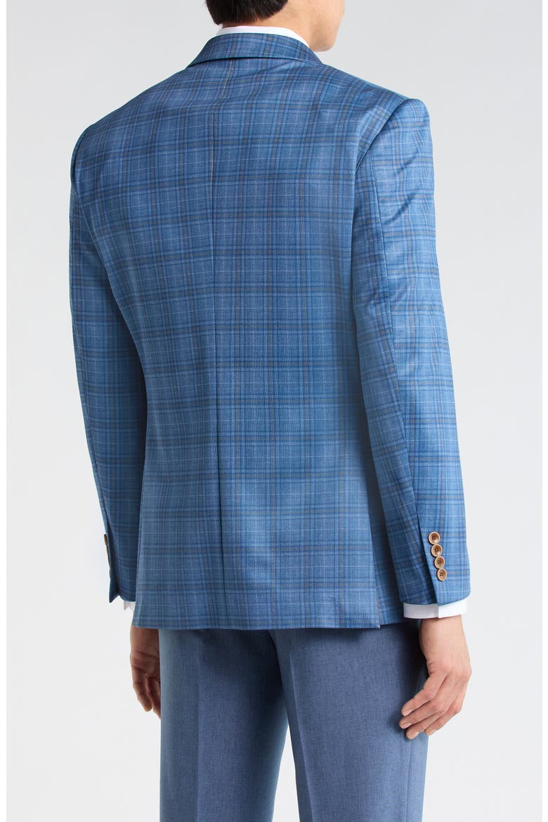 Slim Fit Plaid Sport Coat, Alternate, color, BLUE