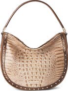 Brahmin Small Kathleen Croc Embossed Leather Shoulder Bag