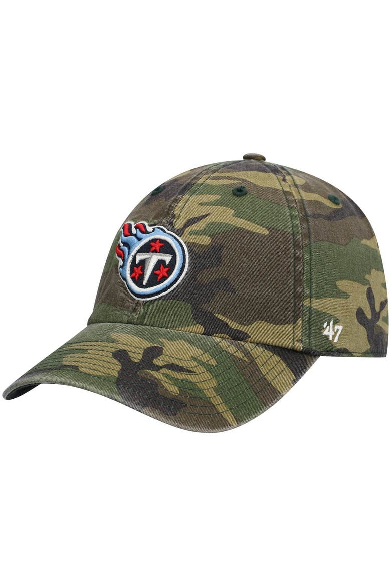 Men's '47 Camo Tennessee Titans Woodland Clean Up Adjustable Hat, Main, color, Camo