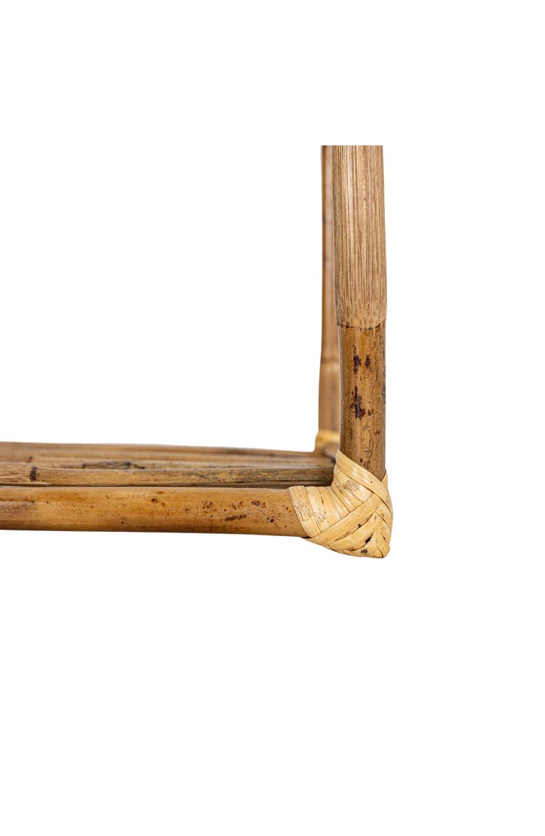 Foreside Home and Garden Square Wall Shelf Natural Cane, Alternate, color, Brown