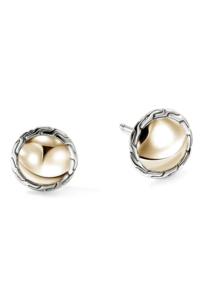 JH Essentials Stud Earrings, Main, color, SILVER/ GOLD