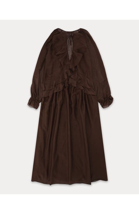 Ange Cotton Silk Caftan Dress