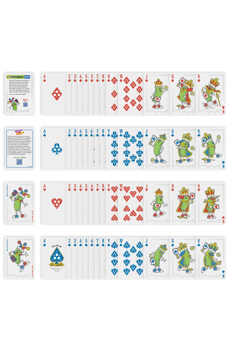 TREND Pickleball Playing Cards, 52 Card Deck, Alternate, color,
