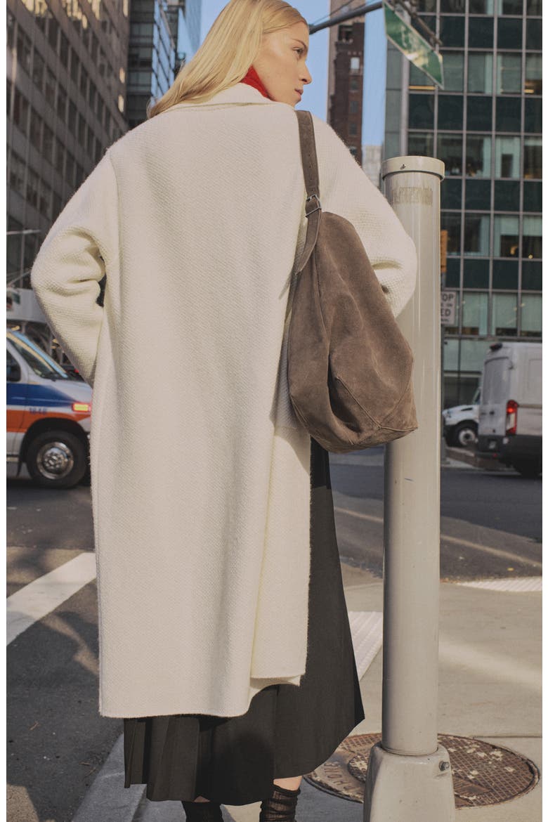Longline Sweater Coat, Alternate, color, ECRU