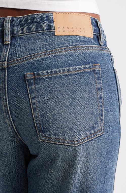 Pacsun Mel Low Rise Baggy Wide Leg Jeans In Medium Indigo