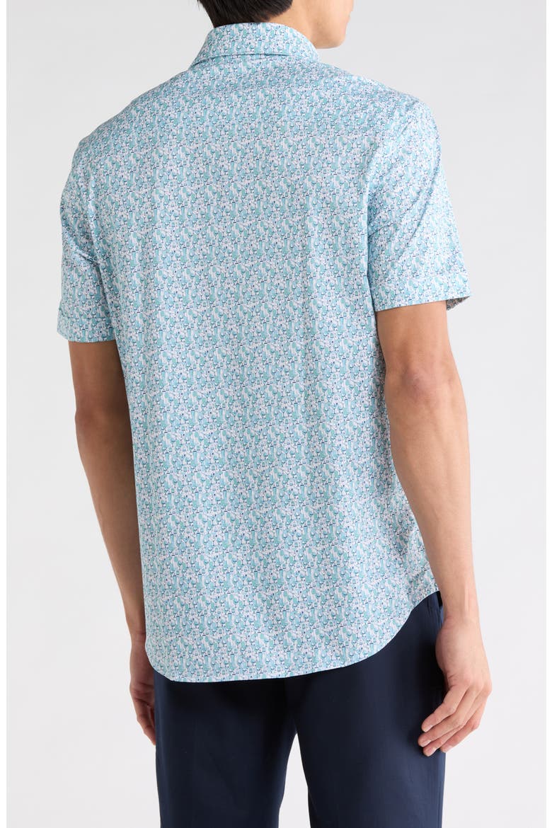 Short Sleeve Woven Shirt, Alternate, color, MINT